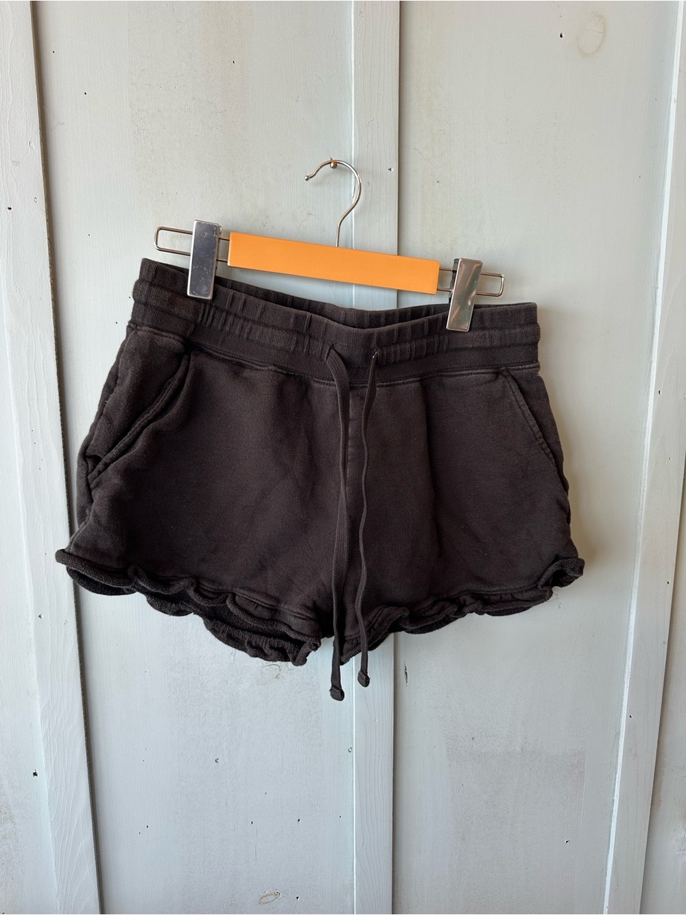 Rebecca Minkoff Black Ruffle Hem Casual Shorts - Picture 2 of 9